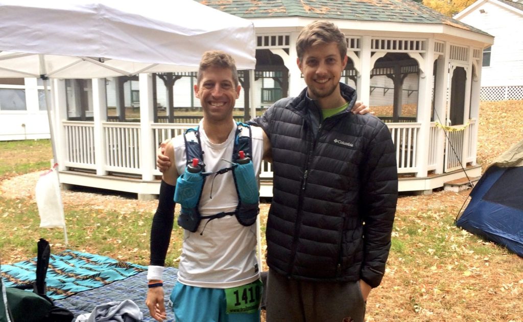 Ultra coach Joe and his athlete Evren Gundez before the start of the Ghost Train 100 mile race